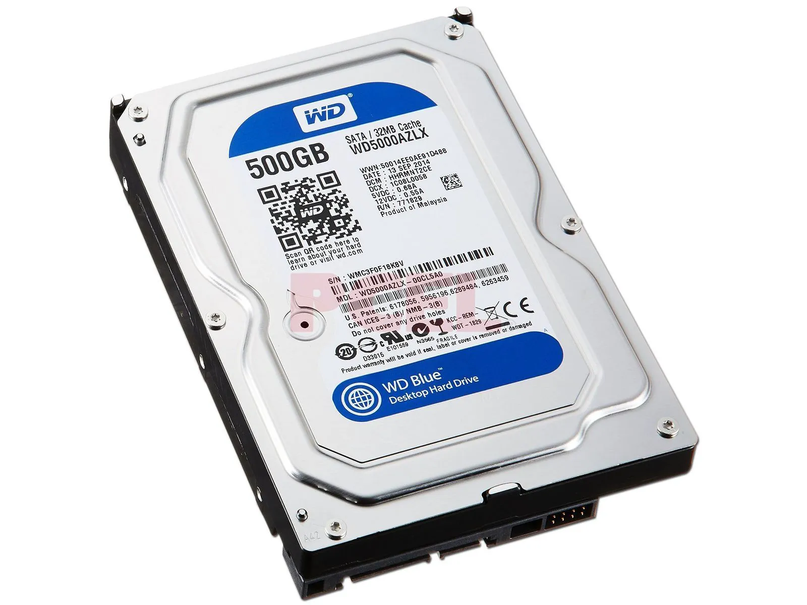 DISCO MECÁNICO HDD WD WD5000AEKX 500GB 3.5" 7200RPM USADO, vista 3